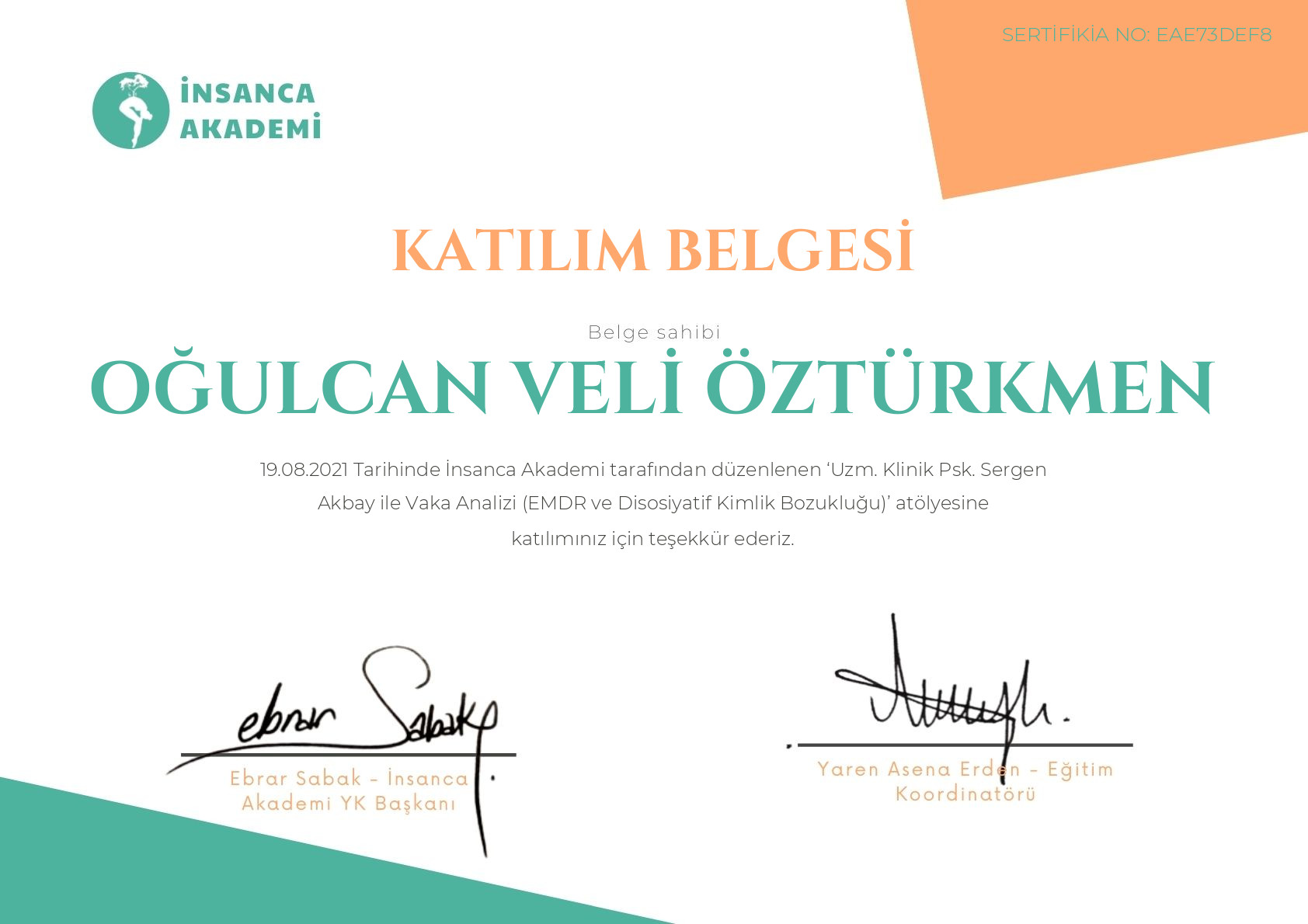 #EAE73DEF8 OĞULCAN VELİ ÖZTÜRKMEN - Vaka Analizi Atölyesi